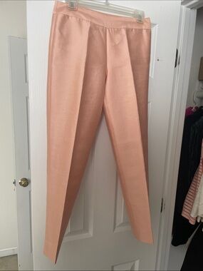 Talbots Peach High-Waist Tapered Pants